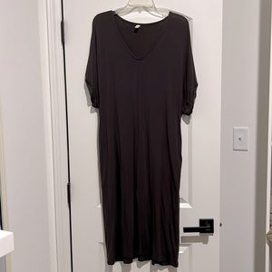 Soft essential shirt dress tunic kaftan with pockets